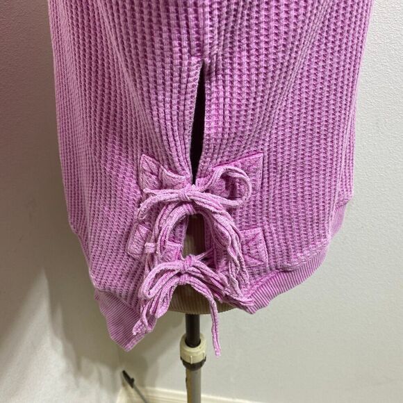 Free People Cropped Interlaken Thermal Top Size Large - Picture 5 of 12